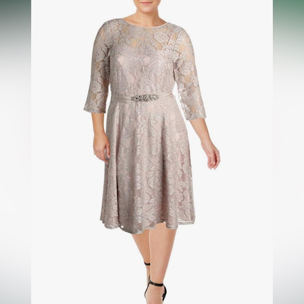 Jessica Howard size 10 blush pink women’s lace cocktail dress